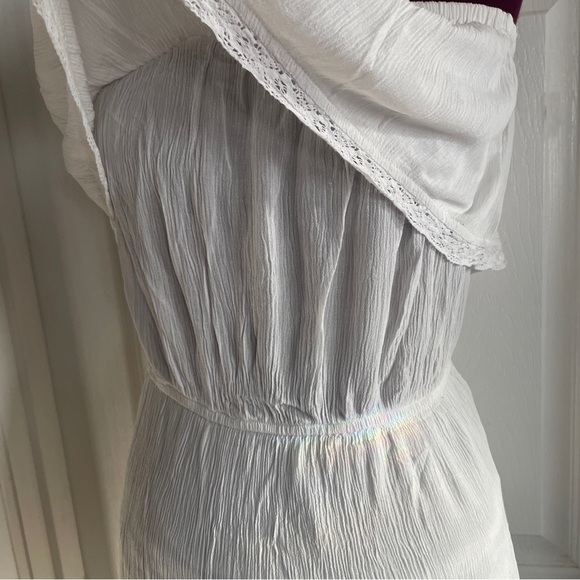 Garage white strapless layered maxi dress size medium - Picture 5 of 13